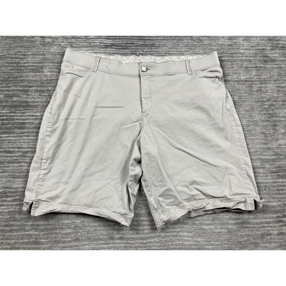 Platinum Label Shorts Women 20W Khaki Tan Platinum Label Stretch Chino Plus Size